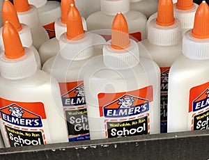Display of Elmer's glue